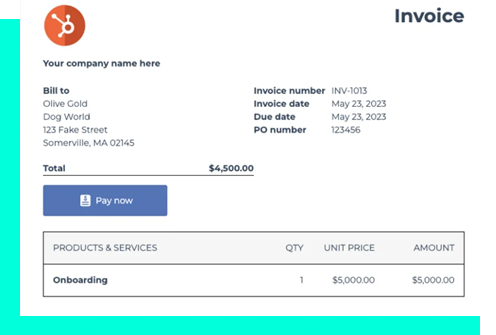 SmartBug Media Invoice Example
